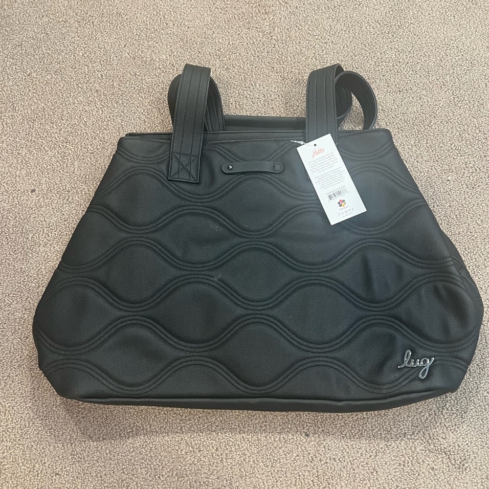 LUG Tempo Matte Luxe VL Tote Bag - Black 2 NWT